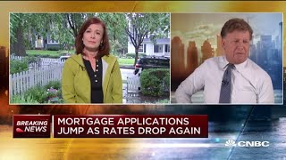 Mortgage applications jump as rates drop again [upl. by Noterb]