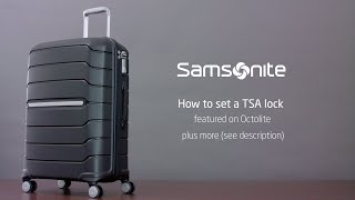 Samsonite Octolite  How to set the TSA lock code [upl. by Nancey]