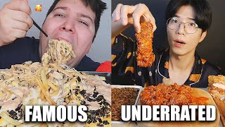 FAMOUS VS UNDERRATED MUKBANGERS compilation [upl. by Garret]