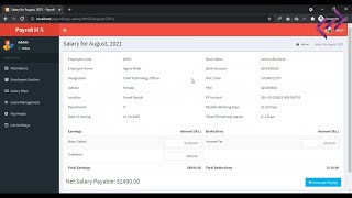 Payroll Management System in PHP MySQL with Source Code  CodeAstro [upl. by Tillie123]