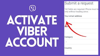 How to Activate Viber Account  Enable Viber Account [upl. by Aietal]