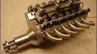 V 12 Modellmotor V12 RC Engine DIY Merlin [upl. by Humphrey]