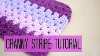 CROCHET Granny stripe tutorial  Bella Coco [upl. by Osswald863]