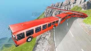 Long Articulated Bus Fails1  Beamng drive [upl. by Kilam964]