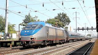 Amtrak and New Jersey Transit at North Elizabeth Station AM Rush Hour [upl. by Jahdal296]