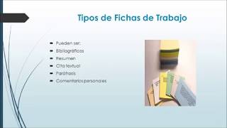 Tipos de Fichas de Trabajo [upl. by Ahseenal]