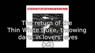 Station to Station  David Bowie  Lyrics [upl. by Ainahpets]