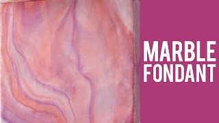 Easy Marble Fondant Tutorial [upl. by Basilius]