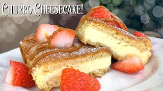 HOW TO MAKE CHURRO CHEESECAKE BARS [upl. by Joao]