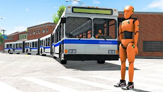 Articulated Bus 8  BeamNG DRIVE  SmashChan [upl. by Idnil]