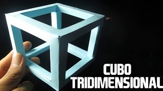 Como Hacer un Cubo de Papel Tridimensional│PROYECTOS ESCOLARES [upl. by Betthezul]