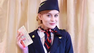 ✈ ASMR Airhostess roleplay  In flight safety demonstration [upl. by Eira101]