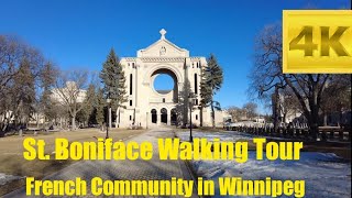 4K St Boniface Walking Tour French Community In Winnipeg [upl. by Brenda]