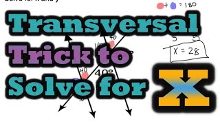 Transversal Equation Solve for X Trick [upl. by Lothario580]