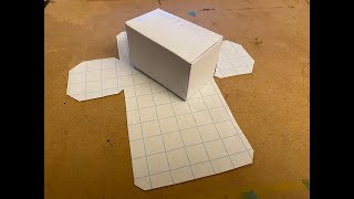 How to Build a Rectangular Prism from a flat drawing [upl. by Dyol246]