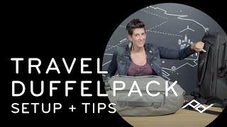 Peak Design Travel Duffelpack 65L Setup  Tips [upl. by Brok]