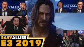 Cyberpunk 2077 w Keanu Reeves  Easy Allies Reactions  E3 2019 [upl. by Aiahc138]