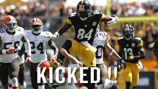 Antonio Brown kicks Browns punter Spencer Lanning [upl. by Matusow]