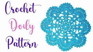 Crochet a Lace Doily Tutorial for Beginners  DIY Crochet Doily Pattern [upl. by Enoitna]