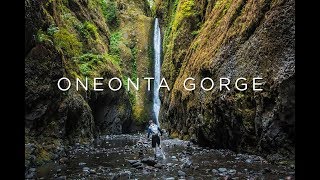 ONEONTA GORGE  River Walkway to Raging Waterfall of Oregon [upl. by Anesor]