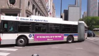 CTA articulated training bus turns the corner [upl. by Prima]