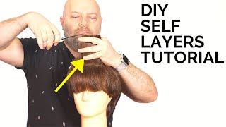 DIY Haircut  How to Layer Your Own Hair  TheSalonGuy [upl. by Maxama886]