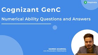 Cognizant GenC Numerical Ability Questions and Answers [upl. by Vladimar]