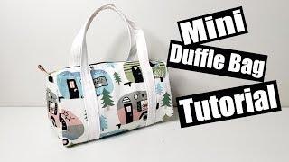 Mini Duffle Bag Sewing tutorial  Free pattern [upl. by Kowalski]