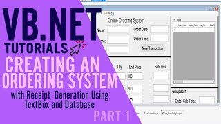 VBNET TUTORIALS Creating an Ordering System  Part 1 [upl. by Enirol]