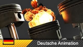 Zweitaktmotor  Aufbau  Funktionsweise Animation [upl. by Akeryt]