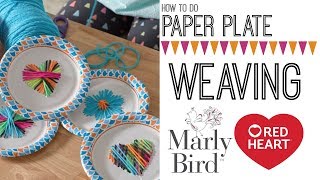 DIY Kids Craft Paper Plate Weaving and String Art [upl. by Kirst]