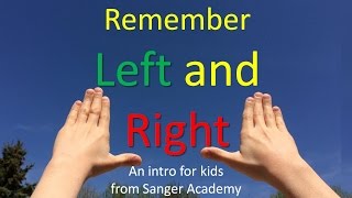 How to Remember Left and Right  for kids  Sanger Academy [upl. by Onder]