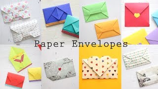 8 Easy Paper Envelopes  DIY Origami Tutorial  Ventuno Art [upl. by Acihsay244]