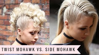 Twist Mohawk VS Side Mohawk by SweetHearts Hair [upl. by Siusan648]