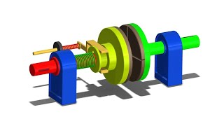 Disk Friction Clutch Working Animation  Solidworks [upl. by Jolee]