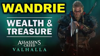 Wandrie Gear Chest Wealth Treasure amp Key Location  Grantebridgescire  Assassins Creed Valhalla [upl. by Odell382]