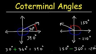 Coterminal Angles In Radians amp Degrees  Basic Introduction Trigonometry [upl. by Trey363]