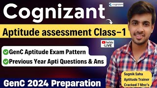 Cognizant Aptitude Questions amp Answers  Previous Year Questions  GenC Exam Preparation 2024 [upl. by Harrat]