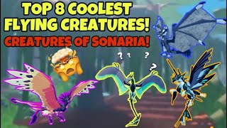 TOP 8 COOLESTBEST FLYING CREATURES Creatures of Sonaria [upl. by Bullough]