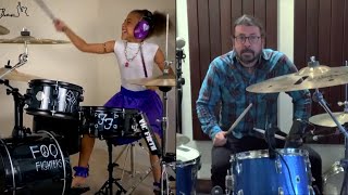 10YearOld Drummer Inspires Rock Stars Epic Song [upl. by Nepsa842]