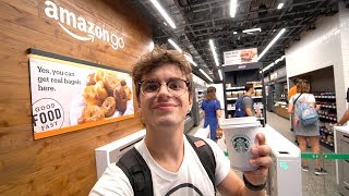 IL SUPERMERCATO DEL FUTURO SENZA CASSE Amazon GO a New York [upl. by Atiram784]