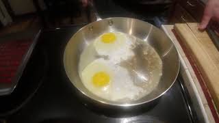 How to fry egg in stainless steel pan [upl. by Adaline]