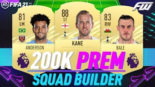 200K Premier League FIFA 21 Squad Builder w Custom Tactics amp Instructions [upl. by Myrilla]