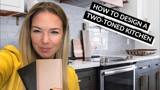 Interior Design Atwo toned Kitchen Makeover  How to Two tone kitchen cabinets [upl. by Ahsal]