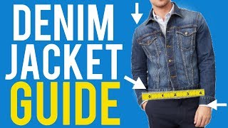 Denim Jacket Fit Guide For Men  The Correct Way to Wear It [upl. by Dadinirt]