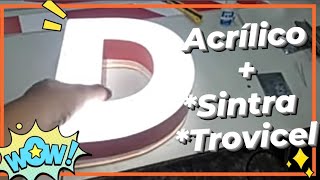 COMO Hacer LETRAS 3D de ACRÍLICO ⚡ con Sintra o Trovicel  SUPER FACIL [upl. by Lyrradal261]