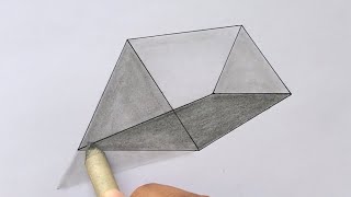 How to Draw a Triangular Prism in 1Point Perspective [upl. by Newg]