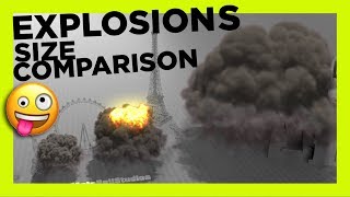 EXPLOSIONS Size Comparison  3D 💥 [upl. by Radcliffe95]