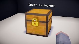 Minecraft How To Lock Chest No Mods  MCPE amp JAVA [upl. by Gnoht939]