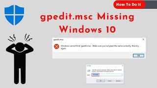 2021 How To Fix gpeditmsc Missing in Windows 10 [upl. by Taddeo]